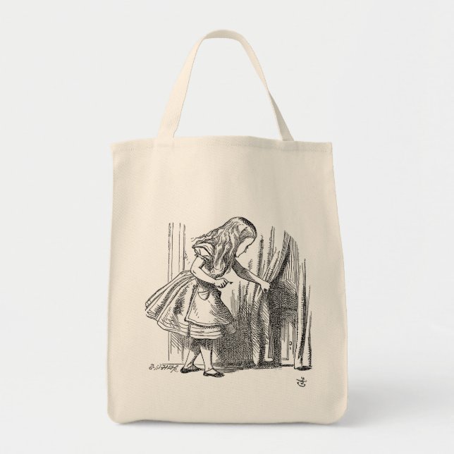 Alice in Wonderland - Alice Looking for the Door Tote Bag (Front)