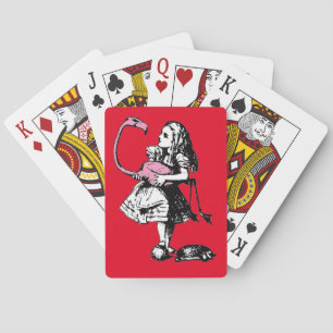 Alice in Wonderland - Alice Playing Croquet Playin Playing Cards