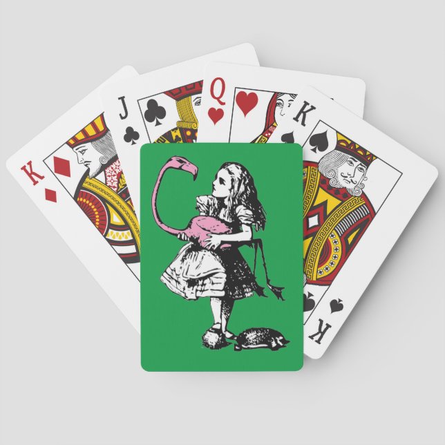 Alice in Wonderland - Alice Playing Croquet Playing Cards (Back)