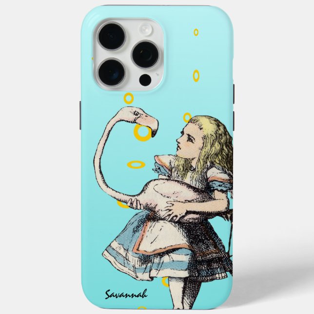 Alice In Wonderland and A Flamingo Case-Mate iPhone Case (Back)