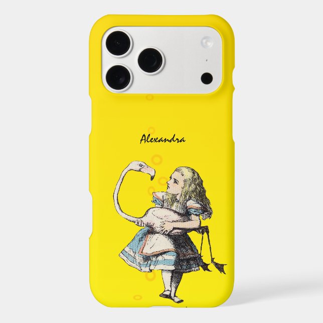 Alice In Wonderland and A Flamingo on Yellow (Back)