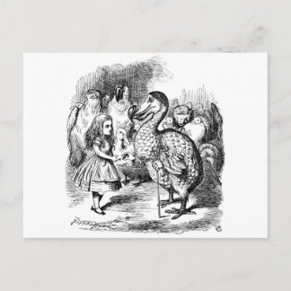 Alice in Wonderland and Dodo Bird Postcard