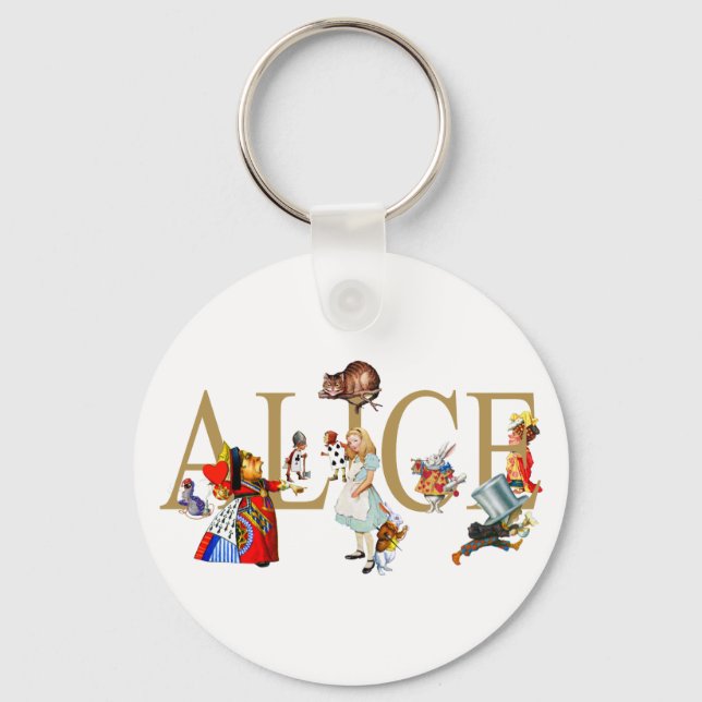 ALICE IN WONDERLAND AND FRIENDS KEY RING (Front)