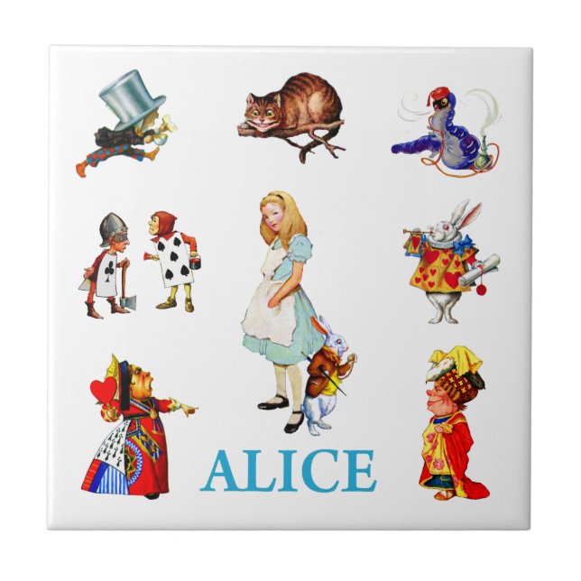 Alice in Wonderland and Friends Tile (Front)