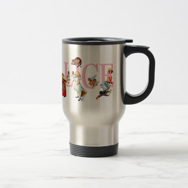 Alice in Wonderland and Friends Travel Mug (Right)