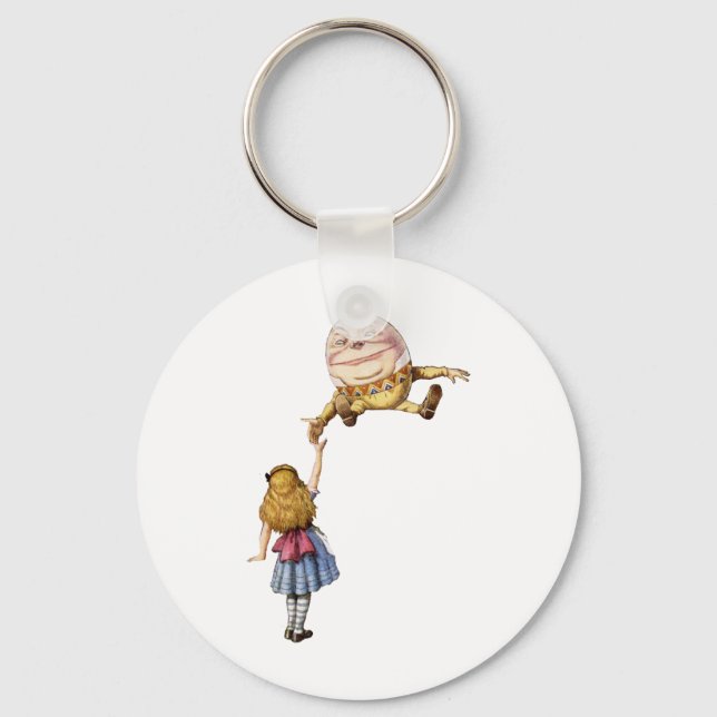 Alice in Wonderland and Humpty Dumpty Key Ring (Front)
