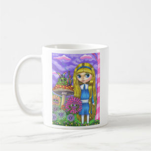 Alice in Wonderland and the Caterpillar Cute Coffee Mug