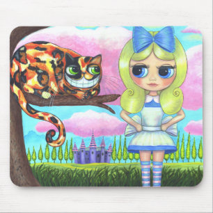 Alice in Wonderland and the Cheshire Cat & Castle Mouse Mat