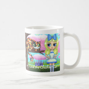 Alice in Wonderland and the Cheshire Cat Cute Coffee Mug
