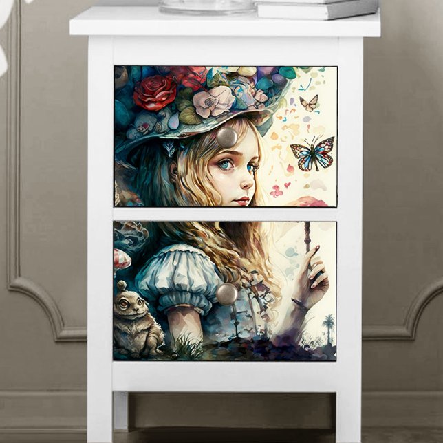 Alice in Wonderland and the Magic Mushrooms Tissue Paper (Creator Uploaded)