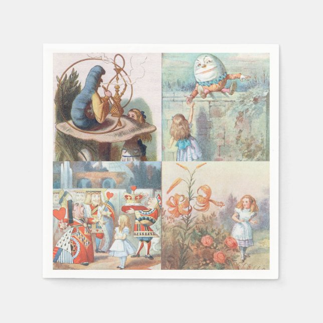 Alice in Wonderland And Through the Looking Glass Napkin (Front)