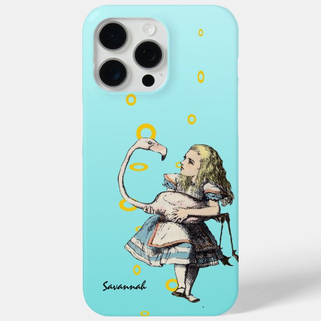 Alice In Wonderland Aqua Flamingo Case-Mate iPhone Case (Back)