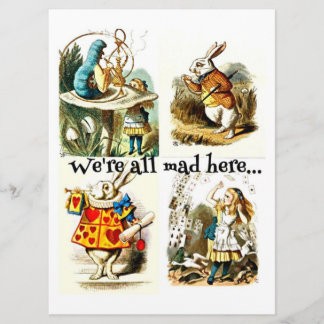 Alice In Wonderland Art|gift for rabbit lover Menu