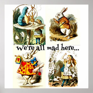 Alice In Wonderland Art|gift for rabbit lover Poster