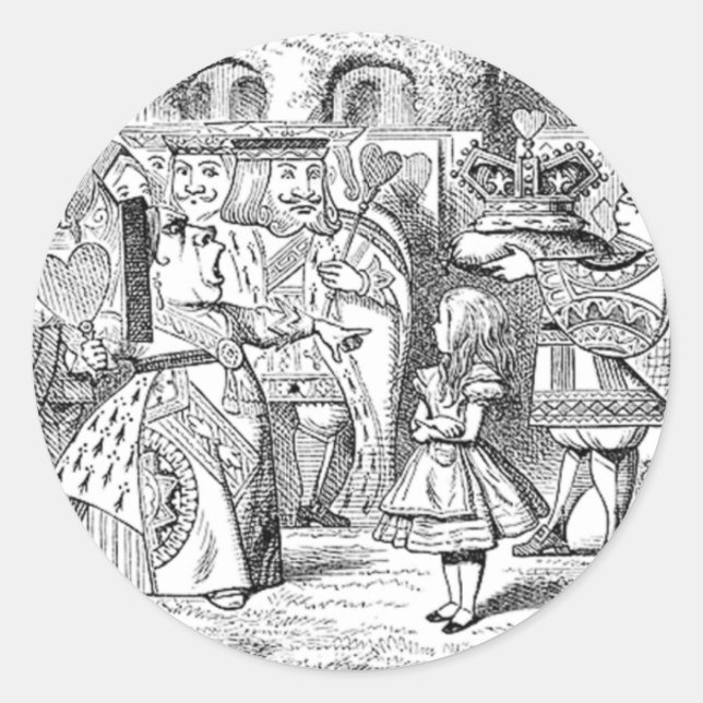 Alice in Wonderland Art Stickers in 2 Sizes (Front)