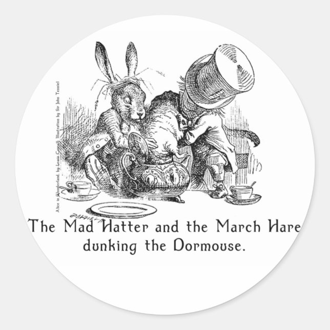 Alice in Wonderland Art Stickers in 2 Sizes (Front)