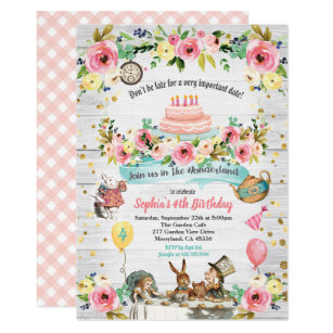 Alice In Wonderland Invitations Uk 1