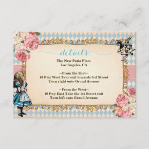 Alice in Wonderland Baby Shower Detail Enclosure Card