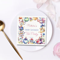 Alice in wonderland baby shower tea party tablewar
