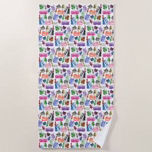 Alice in Wonderland Beach Towel