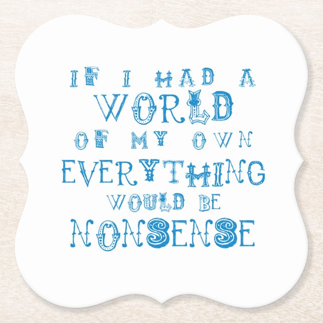 Alice in Wonderland Beer Mat / Coasters (Front)