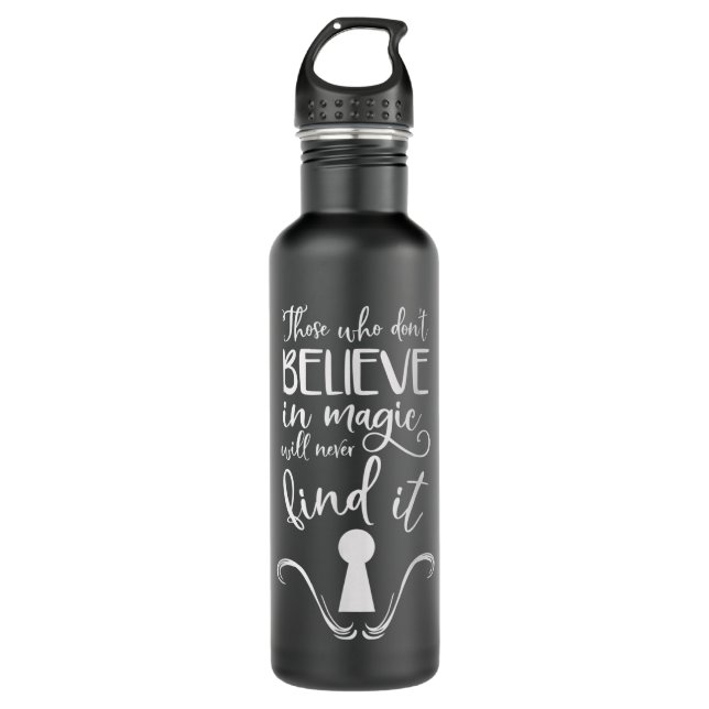 Alice in Wonderland Believe in Magic Inspirational 710 Ml Water Bottle (Front)