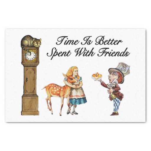 Image of Alice In Wonderland Better With Friends Tissue Paper