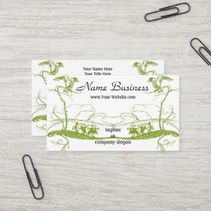 Alice in Wonderland Bird,Rabbit illustrations Business Card