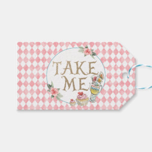 Alice in Wonderland Birthday Favour Tag Take Me