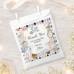 Alice in Wonderland Birthday High Tea Party Favour Bags