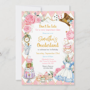 Alice in Wonderland Birthday Invitation