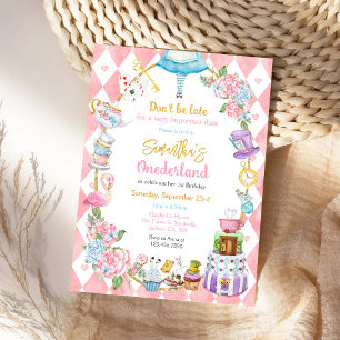 Alice in Wonderland Birthday Invitation