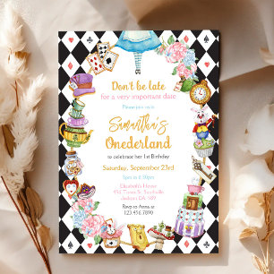 Alice in Wonderland Birthday Invitation
