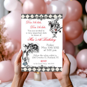 Alice in Wonderland Birthday Invitation