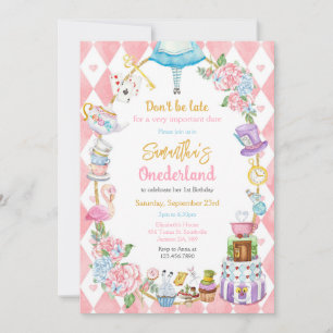 Alice in Wonderland Birthday Invitation