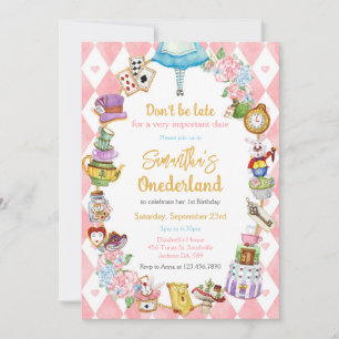 Alice in Wonderland Birthday Invitation