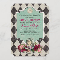 Alice in Wonderland Birthday Invitation
