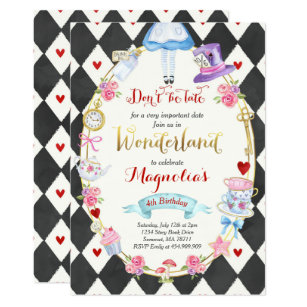 Alice In Wonderland Invitations Uk 7