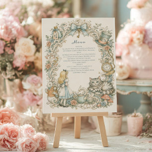 Alice in Wonderland Birthday Menu