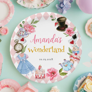 Alice in Wonderland Birthday Paper Plates