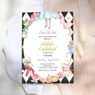 Alice In Wonderland Birthday Party Invitation