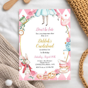 Alice In Wonderland Birthday Party Invitation