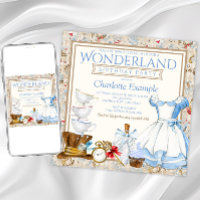Alice In Wonderland Birthday Party Invitation