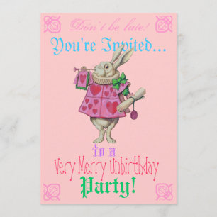 Alice in Wonderland Birthday Party Invitation