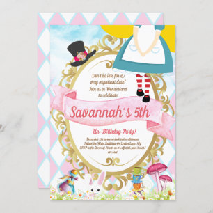 Alice in Wonderland Birthday Party Invitation