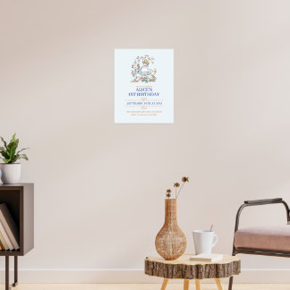 Alice In Wonderland Birthday Party  Poster