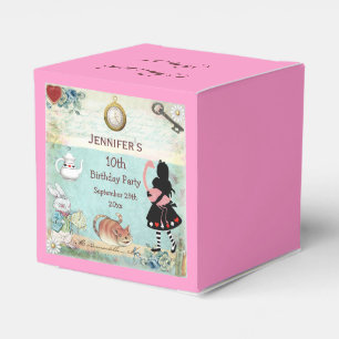 Alice in Wonderland Birthday Party Thank You Favour Box