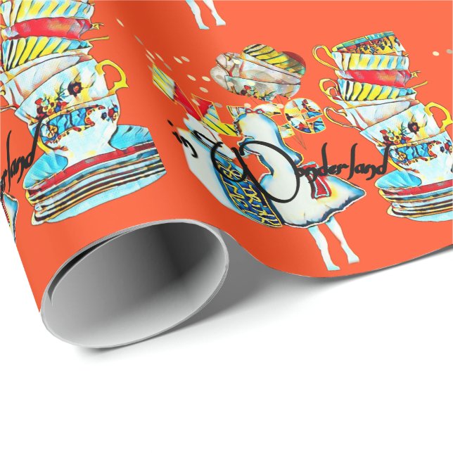 Alice in Wonderland birthday party   Wrapping Paper (Roll Corner)