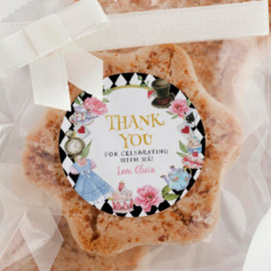 Alice in Wonderland Birthday Sticker Labels