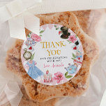 Alice in Wonderland Birthday Sticker Labels<br><div class="desc">Our Alice in Wonderland birthday favour tags are the perfect finishing touch for your birthday party favours. The design features a tea party theme, and it can be easily customised to include a personal message or special thank you note. These favour tags are a simple and affordable way to add...</div>
